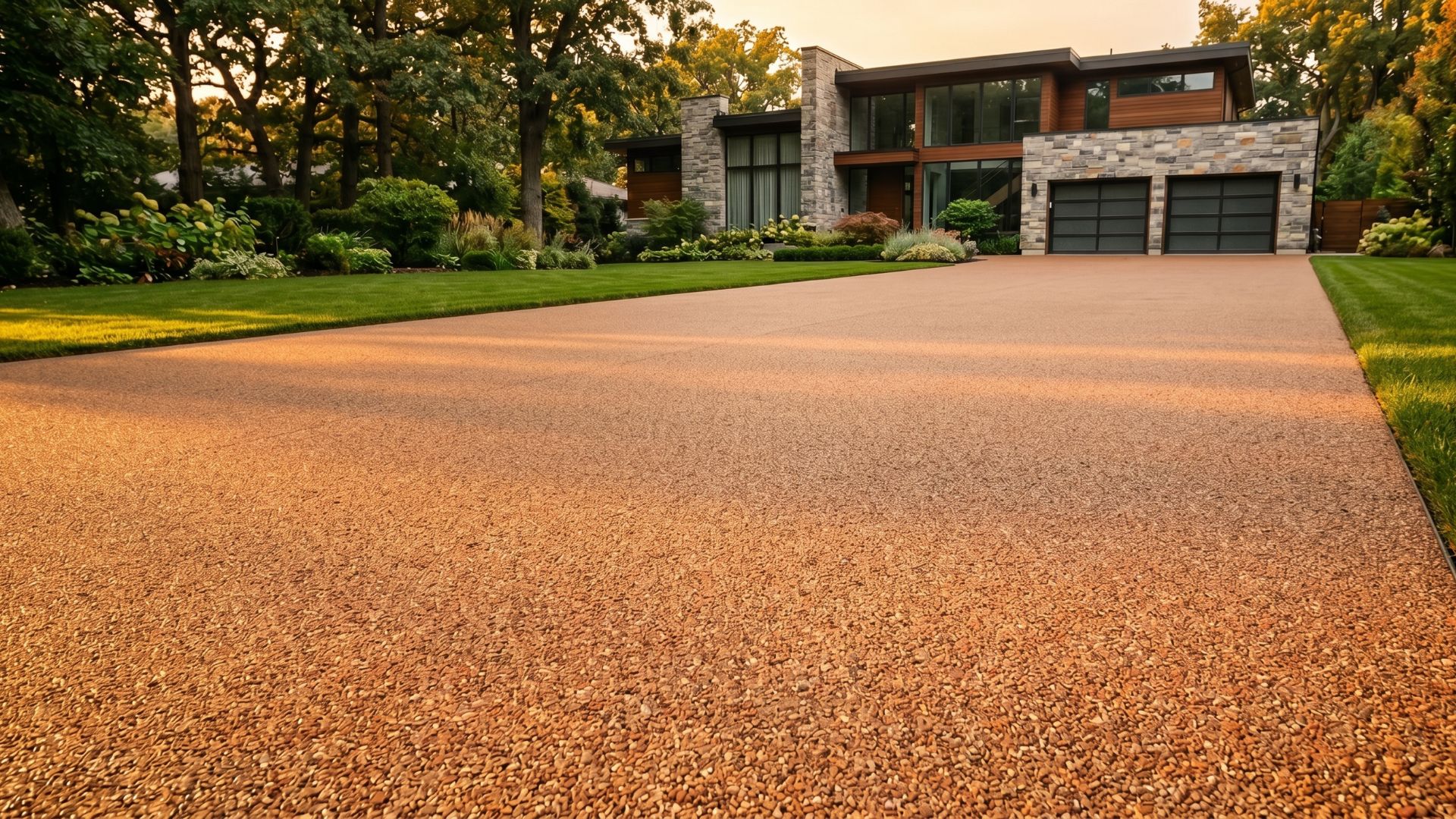 After · Seamless Vuba Stone resin driveway in Burlington Ontario